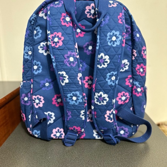 Vera Bradley Blue Floral Quilted Backpack - Picture 2 of 10